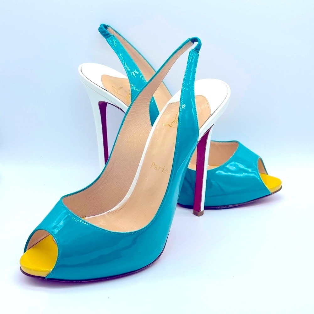 🔥✨Christian Louboutin FLO SLING 120mm 🔥✨